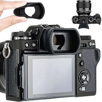 Extended Eyecup Eyepiece Soft Silicon Camera Viewfinder Eyeshade Compatible with Fuji Fujifilm X-T5 X-H2S X-T4 X-T3 XT5 XT4 XT3 GFX 50S 100S II Replaces EF-XTL EC-XTM EC-XTS EC-GFX Eye Cup