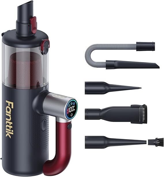 Fanttik Cruise V11 APEX Handheld Vacuum Cordless, 4-in-1 Vacuum Cleaner for Pet, AxLoop 180 Rotatable Handle, LED Touch Screen, 3 Suction Modes for Home Corners, Couches, Crevices