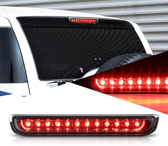 Auto Dynasty LED 3rd Third Brake Light Compatible with 2007-2014 Toyota FJ Cruiser, Rear Center Cab Cargo Lamp High Mount Stop light, Chrome Housing Clear Lens