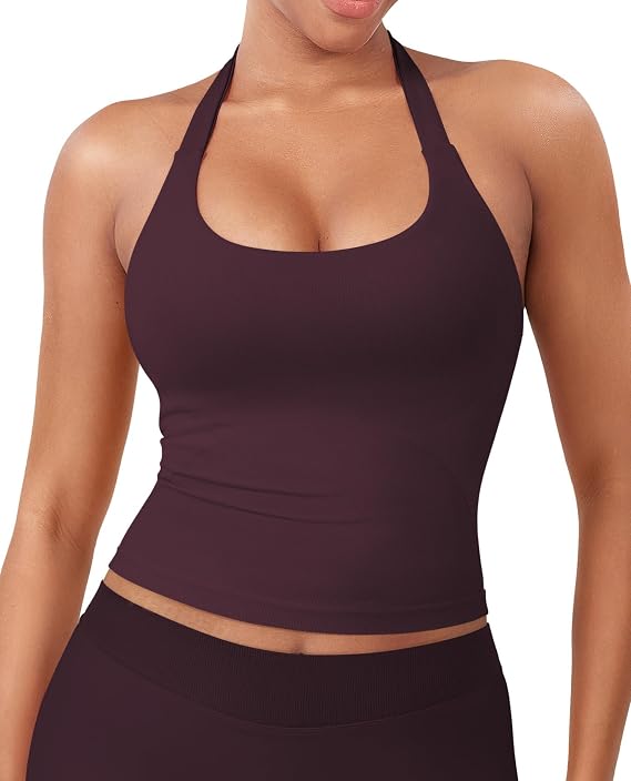 YEOREO SoftHue Women's Impact Halter Tank Top