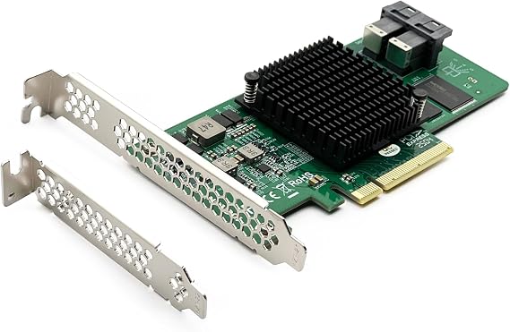 10Gtek 12G Internal PCIe SAS/SATA HBA Controller Card, Broadcom SAS3008 Chipset, Compatible with LSI 9300-8I