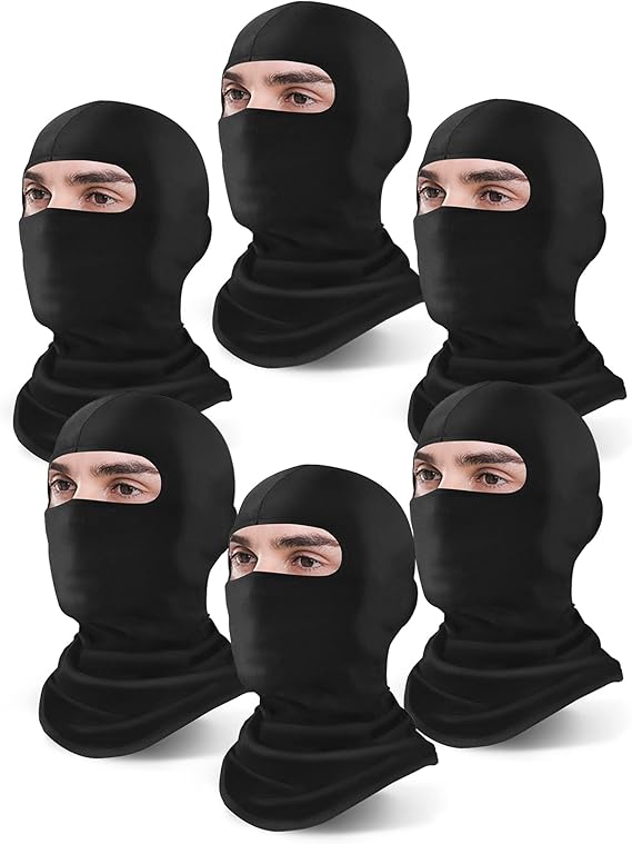 Xeoxarel 6 Pack Balaclava Ski Mask for Men/Women, Full Face Cover
