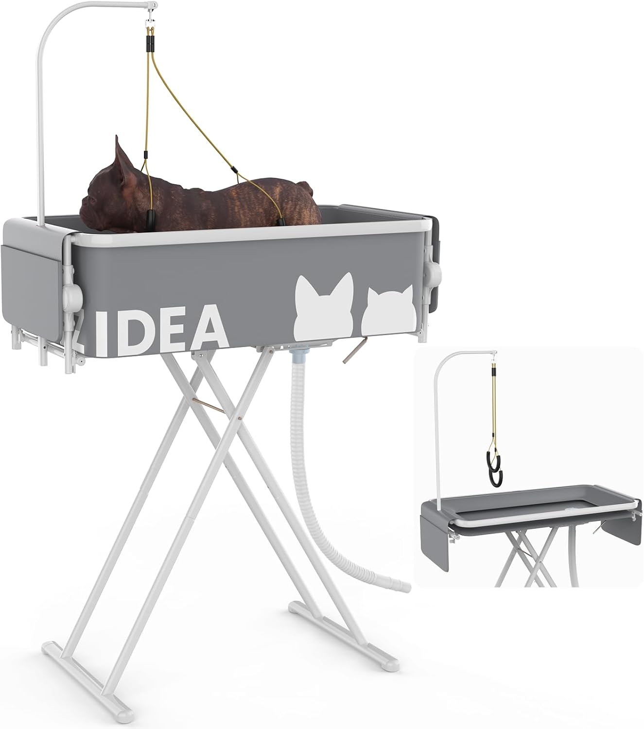 PAWZIDEA Dog Bath Tub Gray