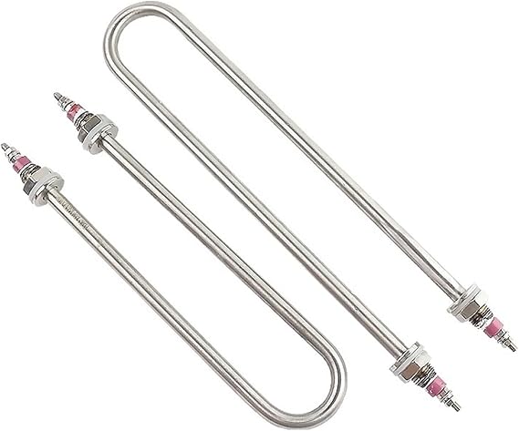 SAHUL 220v/380v 1KW/1.5KW/2KW/3KW/4KW U Type M16/M18 SUS304 12mm Tube Electric Heat Pipe Water Heater Shape Heating Element(M16-380V,3KW 300L)