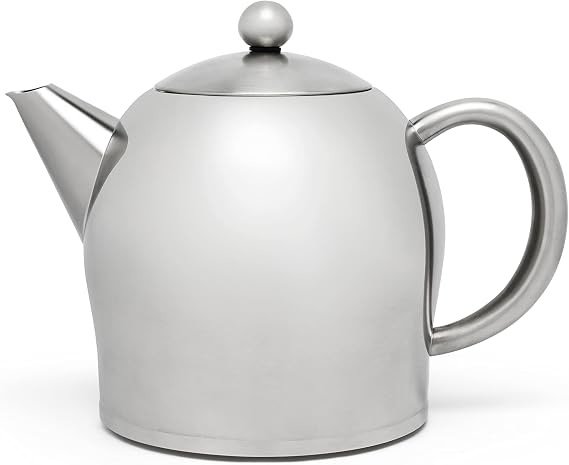 Bredemeijer - Double-Walled teapot Minuet Santhee - 1 Liter - Stainless Steel - Matt