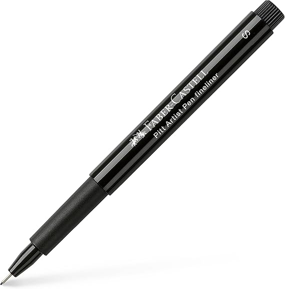 Faber-Castell Art & Graphic Pitt Artist Pen Fineliner India Ink Pen, Black, Single Pitt Pen, for Art, Craft, Drawing, Sketching, Home, School, University, Colouring