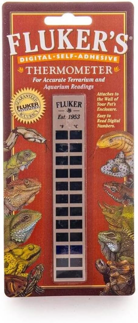 Fluker's Thermometer for Accurate Terrarium Readings, Flat Style