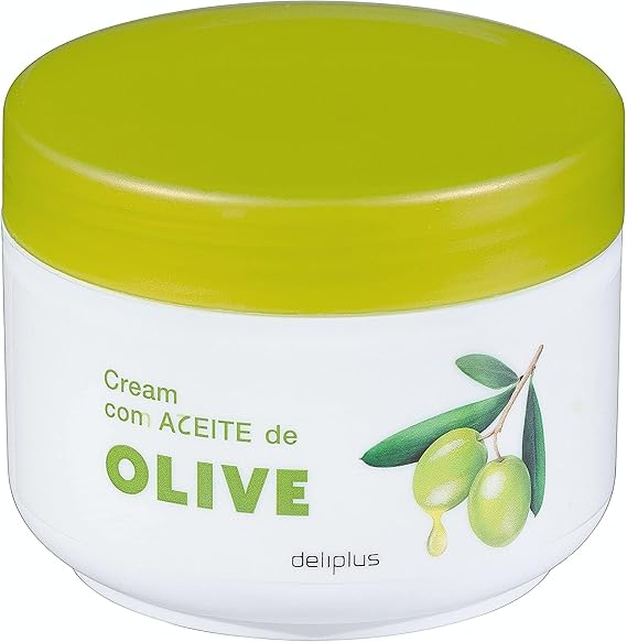 Deliplus Olive Oil Intensive Rich Moisturizing Hand and Body Cream Treatment for Dry Skin with Karite and Vitamin E 6.75 fl oz