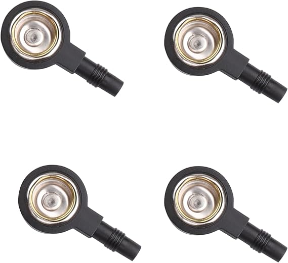 4PCS Electrode Adapter Snap TENS/EMS Pad Accessories,Female Quick-Connect Adapter,Pin to Snap Linker Wire Connections,Black(10.0mm)