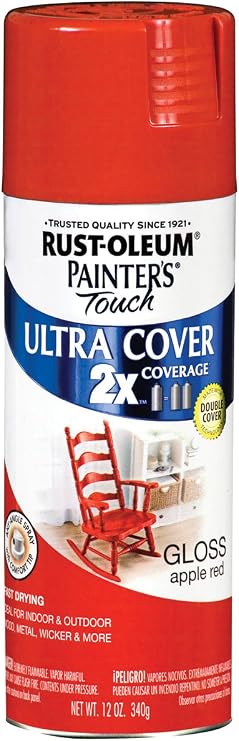 Painter's Touch 2XTM 12 Oz Apple Red Cover Spray Paint Gloss [Set of 6]