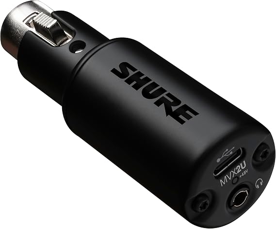 Shure MVX2U XLR-to-USB Audio Interface with Headphone Jack