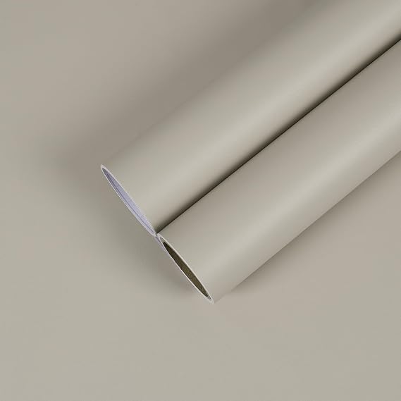 CHIHUT 12''x100'' Beige Peel and Stick Wallpaper Beige Contact Paper