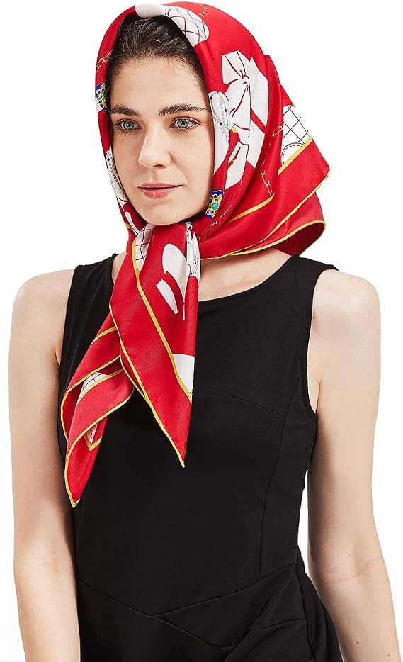 Silk Scarf,35" x 35",Pure Mulberry Silk, Gift for Valentine's Day,Mother's Day