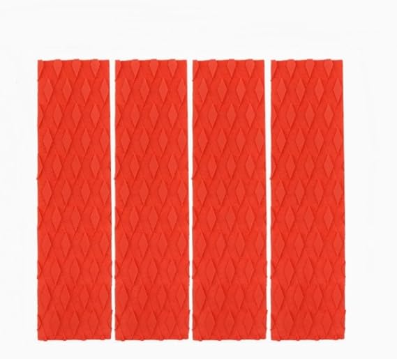 misppro 2 Pieces EVA Traction Anti-Skid Grip Mat Pad with Adhesive for Boat Decks Kayaks Surfboards Standup Paddle Boards Skimboards Longboards Orange 35x10cm