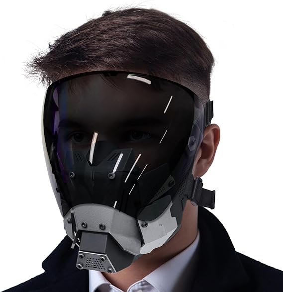 Punk Airsoft Mask, Gothic Costume Mask for Men