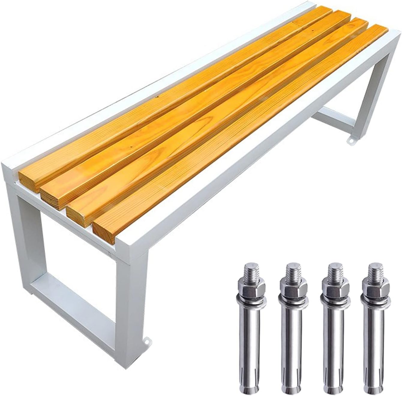 Outdoor Bench, Garden Furniture Chair, Bench Width 100120150180 X Depth 40 Height 45 Cm, Veranda Bench Waterproof And Sunscreen Iron-legged Bench Anti-rust, Park Street Scenic Spot  Size : 100cm