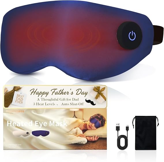 Heated Eye Mask for Dry Eyes, Cordless Sleep Mask with Warm Compress
