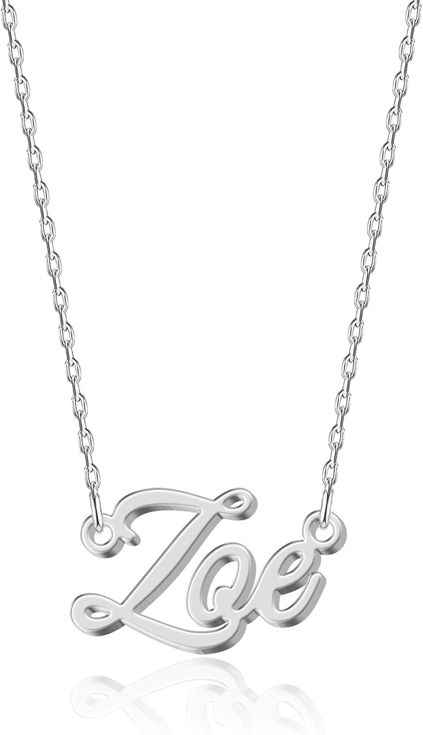 Exquisite Personalized Name Necklace|Choose from 14 Font Styles|Customizable 18K Gold Plated Stainless Steel & Sterling Silver Pendant|Unique Gift for Her