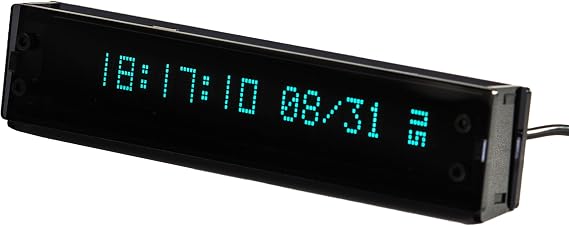LGL Studio Clock VFD | Nixie Tube Digital Tube & Fluorescent Vacuum Display, Retro Style Computer Decoration, Automatic Time Sync - VCK CCCP V16 Black