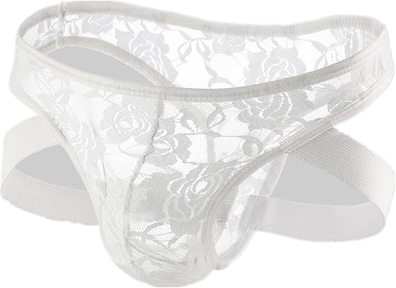 Thongs For Men Men'S Lace See-Through Thong Double Thong Panties Low Rise Sexy Erotic Underwear