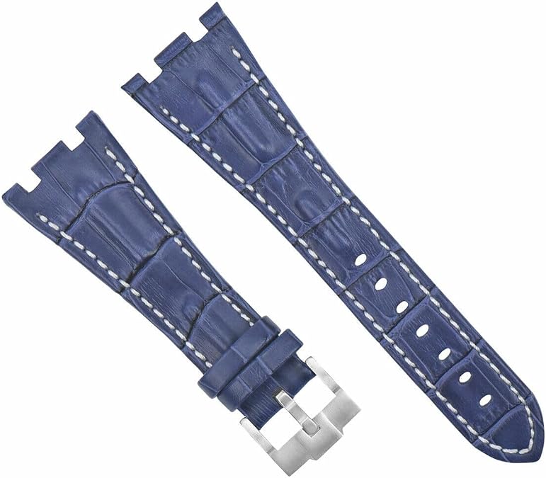 Ewatchparts 28mm Leather Watch Band Strap Compatible With 42mm Audemars Piguet Roo Royal Oak Offshore