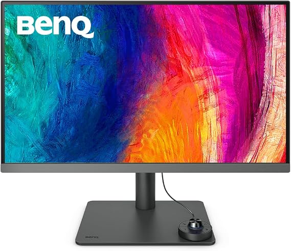 BenQ Creative Pro PD2706U 27 inch 4K Monitor 90W USB-C UHD P3 DisplayHDR 400 IPS Factory Calibrated DualView Darkroom Mode Animation Mode CAD/CAM Mode Hotkey Puck G2 KVM