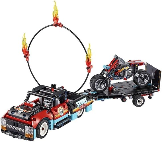 Lego Technic 42106 Pull-Back Stunt Show Truck & Bike (610 Pieces)