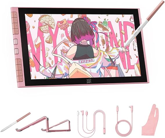 XPPen Artist 12 3rd 11.9" Drawing Tablet with Screen Pink, 16K Stylus, X4 | Full-Laminated Anti-Glare Glass Display for Digital Art, Animation, Mac, PC, Android, Designed for Artists, Beginners