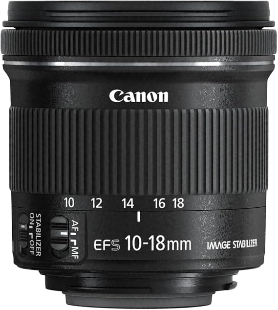 Canon EF-S 10-18mm f/4.5-5.6 IS STM Lens - Ultra-Wide-Angle Zoom Lens | Compact, Lightweight | Architecture, Landscape, Travel Photography | Canon EOS DSLR Compatible