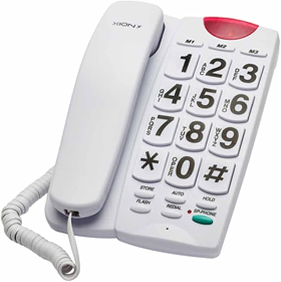 LS&S White 13-Memory Big Button Speaker Phone