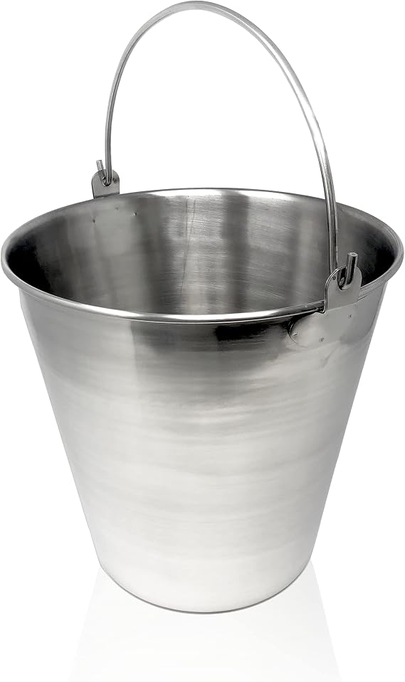Lab Bucket Stainless Steel Perfect for Medical, Laboratory and Veterinary Applications (12 QT)