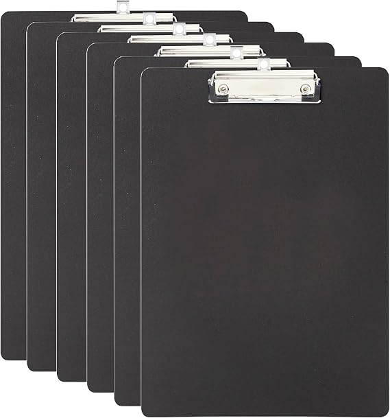 Clipboard A4 6 Writing Board with Rubberised Metal Clamp Clipboard
