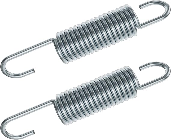 3-5/8 Inch Replacement Recliner Chair Mechanism Furniture Tension Springs Long Neck Style ,Long Neck Hook Style-Recliner Replacement Parts-3.46 Inch Inside Hook to Hook (Silver White 2Pcs)