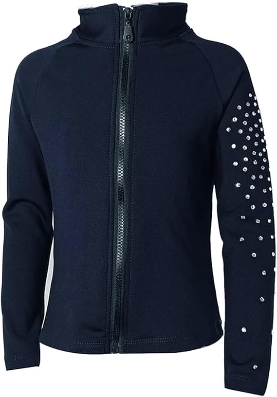 LIUHUO Girls Figure Skating Training Suit Jacket - Elegant Skating Top Ventilate Practice