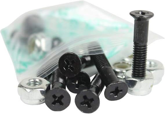 Dimebag Hardware Skateboard Mounting Nuts and Bolts 1" Phillips - Skateboard Truck Hardware - Lots of Colors