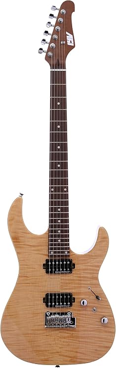 IYV 6 String Solid-Body Electric Guitar, Right, Nature (IS-400 HH)