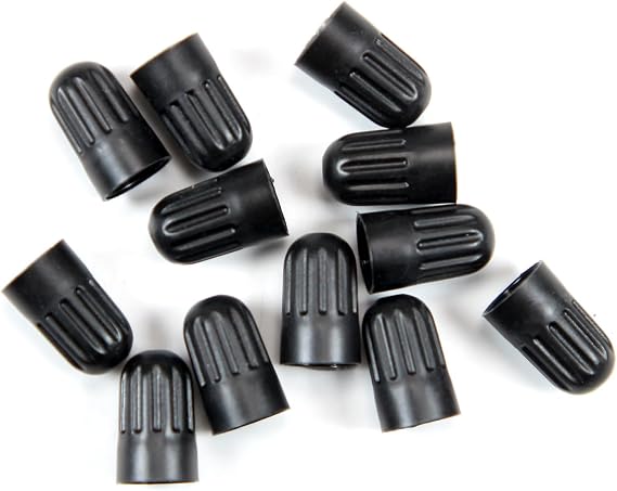 Dsycar 30 Pack TPMS Tire Valve Stem Caps, Black Plastic Long Stem Caps for TR20008 TPMS Valve Caps with Rubber Gasket