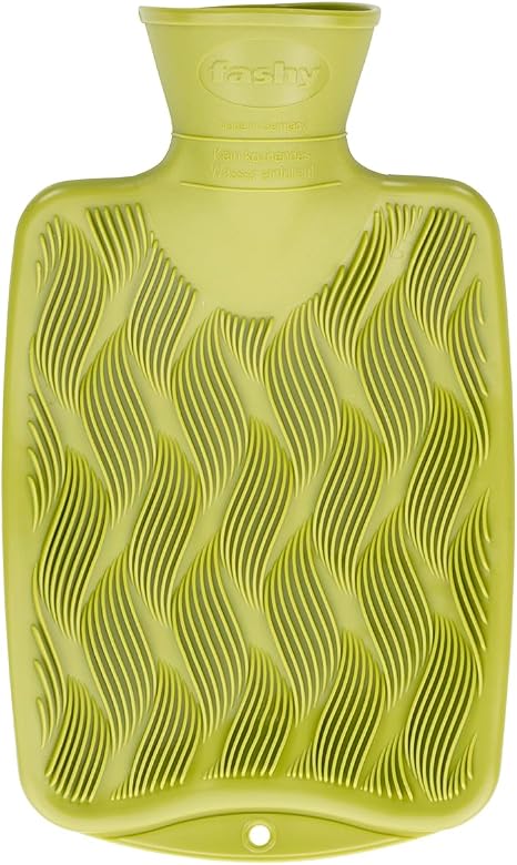 Fashy Small Hot Water Bottle with 3D Surface 0.8 Litre Green 6404