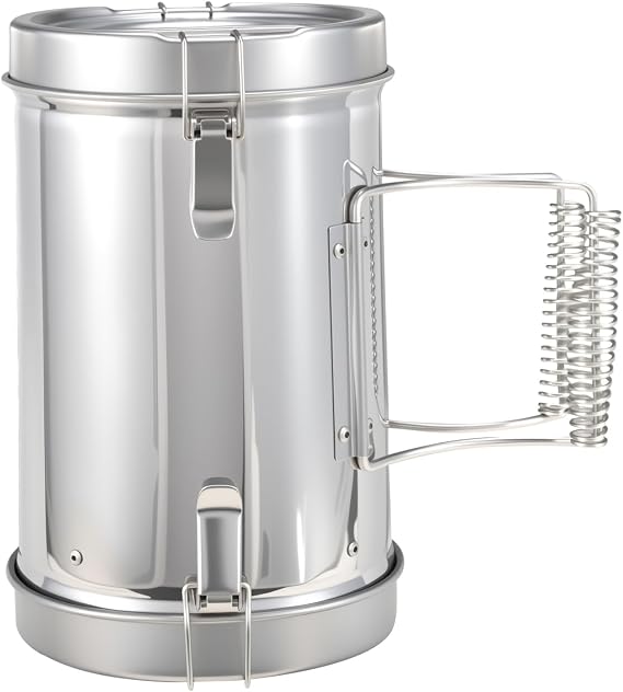 Stainless Steel Charcoal Chimney Starter | BBQ Chimney Starter for Charcoal Grill and Barbecues, Compact Outdoor Cooking BBQ Tools Accessories