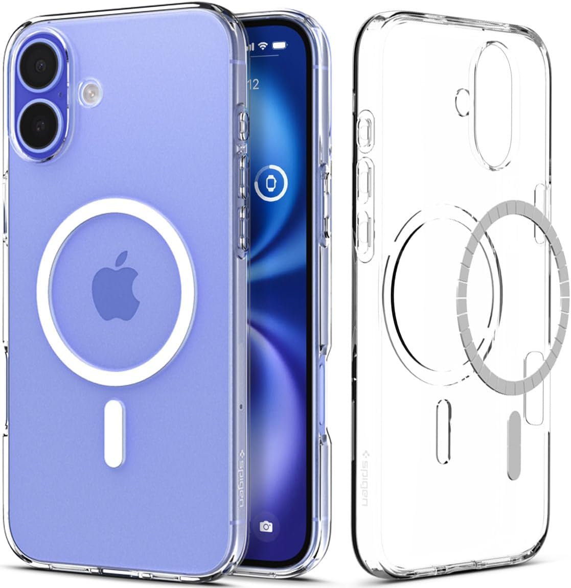 Spigen iPhone 16 ile Uyumlu ince MagSafe Kılıf Liquid Crystal Sararma Karşıtı DuraClear™ Hava Kanalı Teknolojisi™ Askeri Sınıf Koruma MagFit Crystal Clear Şeffaf Kapak - ACS08390