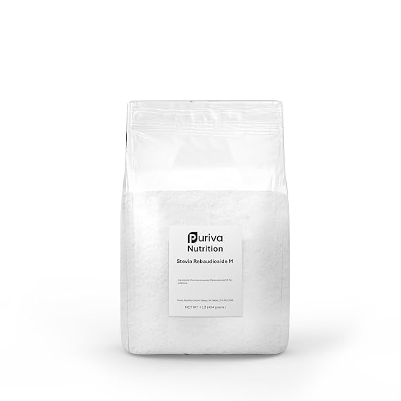 Stevia Reb M powder, Organic, All Natural, 454 grams, Puriva | Stevia Rebaudioside M (Reb-M) | Superior to Reb A, Reb D, and stevia extracts | Wholesale | Puriva Nutrition