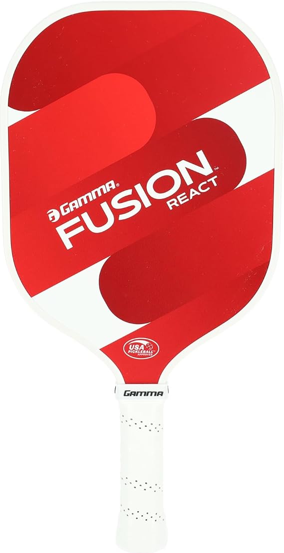 Gamma Fusion Pickleball Paddle, USAPA Approved Pickleball Paddles, 8" Fiberglass Face, Boosts Hit Potential for Beginners & Intermediate Players, Multiple Colors