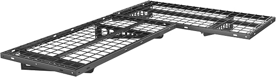 FLEXIMOUNTS 2 Pack 2x4ft Corner Wall Shelving Garage Storage Rack, Black