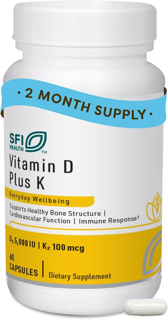 SFI Health Klaire Labs Vitamin D Plus K, 60 Count