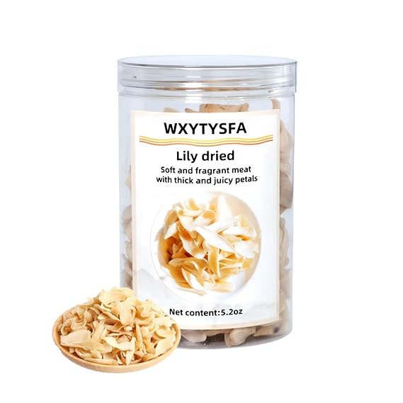 Dried Lily Tea, Dried Lily Bulbs, Dried Lily Flowers, Make Tea, Cooking, Porridge, Sulphur Free,150g/5.2 oz