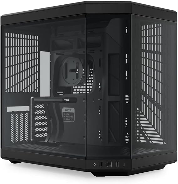 HYTE PC Case Y70 Black Mid-tower PC case equipped with unique pillarless panoramic tempered glass Y70 Black
