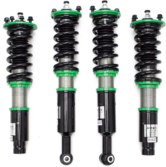 Rev9 R9-HS2-037_2 Hyper-Street II Coilover Suspension Lowering Kit, Mono-Tube Shock w/ 32 Click Rebound Setting, Full Length Adjustable, compatible with Acura TSX (CL9) 2004-08