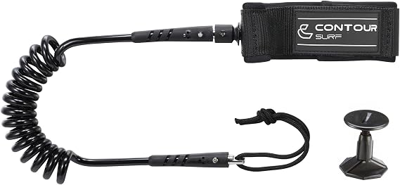 Thurso SURF Bodyboard Leash Wrist Leash 4 Feet 7.2mm Coiled Double Stainless Steel Swivels Anti-Rust Comfortable Padded Neoprene Cuff Lightweight