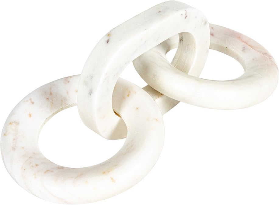 Bloomingville Marble Chain Decor, White