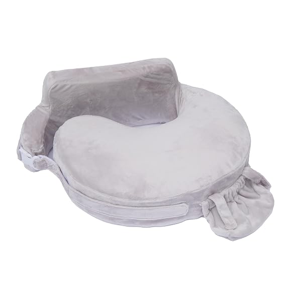 My Brest Friend Super Deluxe Nursing Pillow - Sandstone | Ergonomic Breastfeeding Pillow for Ultimate Adjustable Support For Mom & Baby - Upgraded Backrest with Handy Side Pocket
